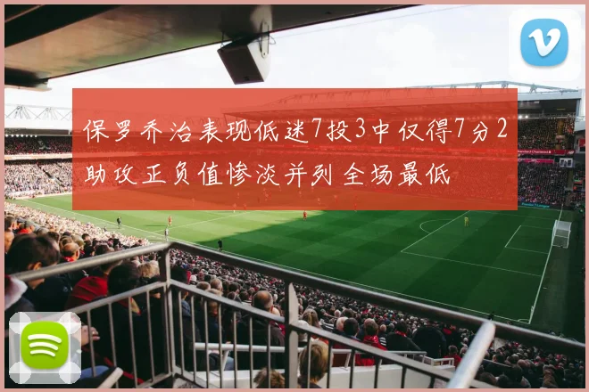 保罗乔治表现低迷7投3中仅得7分2助攻正负值惨淡并列全场最低